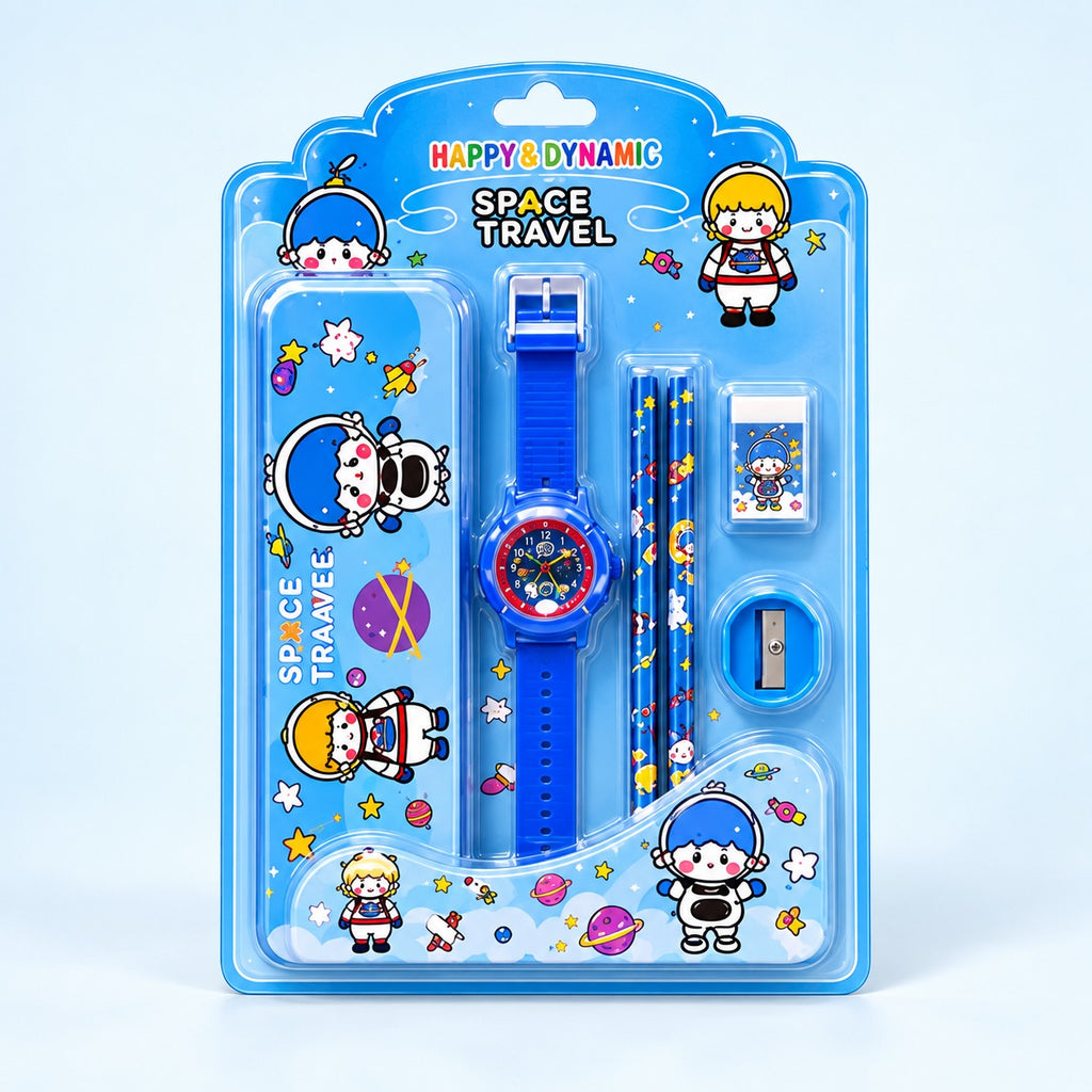 Kids Watch & Stationery Gift Set