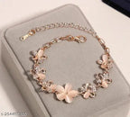Rose Gold Crystal Charm Bracelet