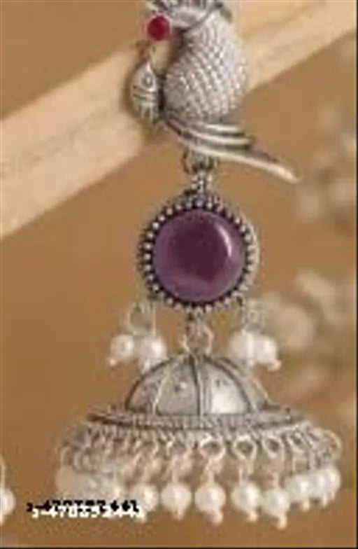Bird Jhumkis with Pearls