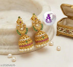Antique gold temple jhumkas
