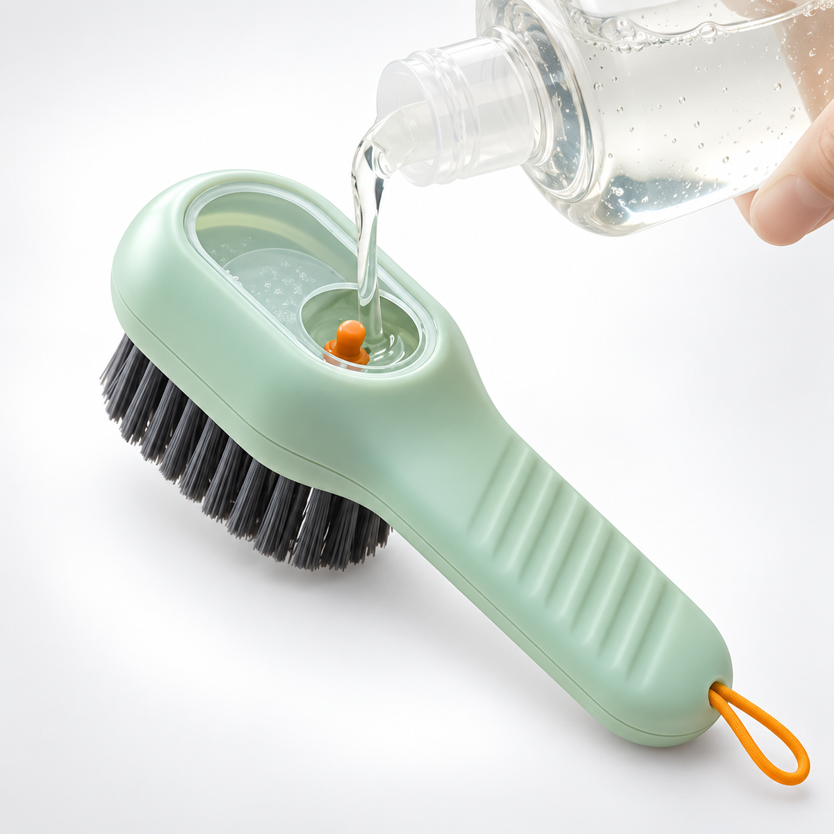 All-in-One Liquid Dispensing Shoe & Laundry Cleaning Brush