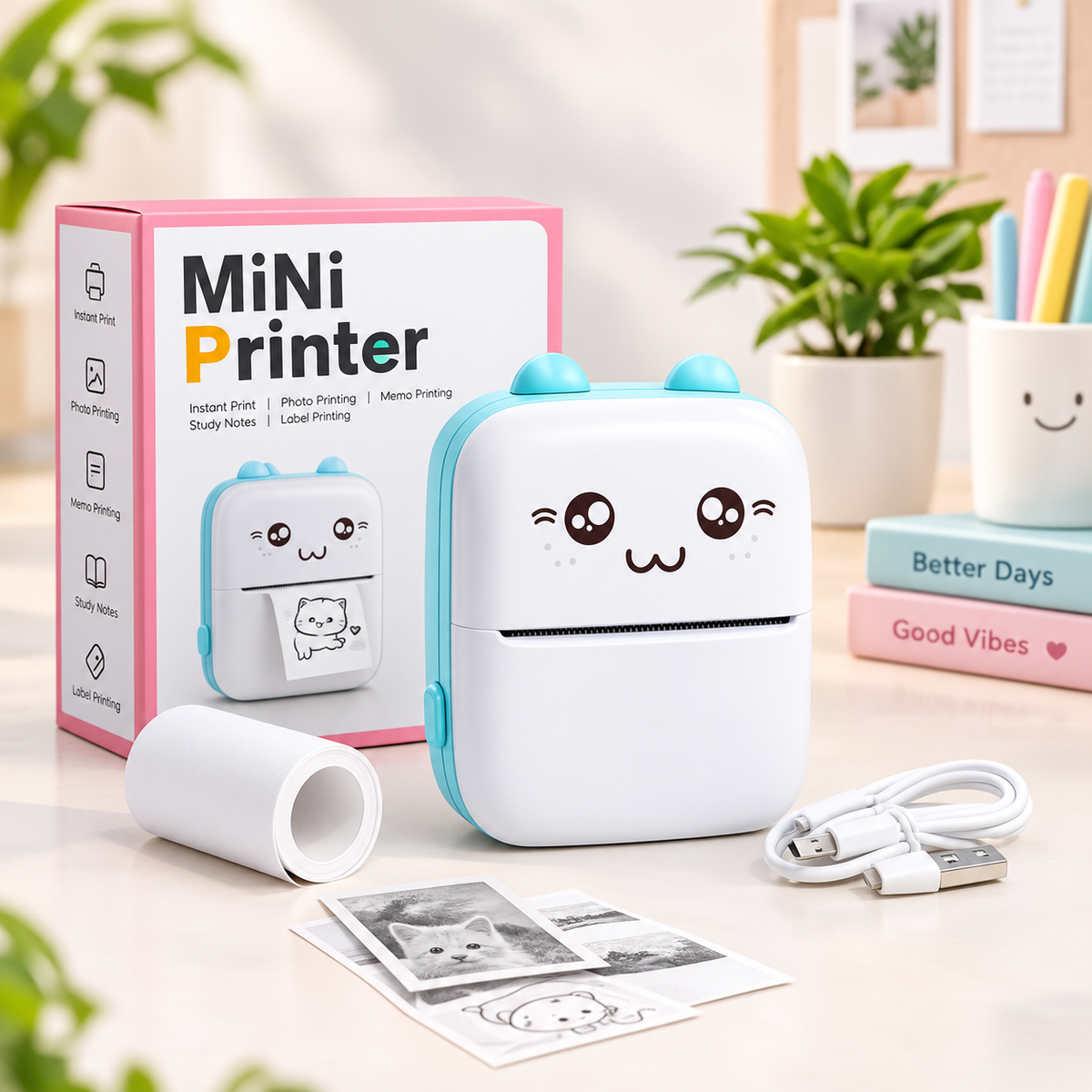 Cute Wireless Mini Printer