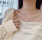 Pearl Dual-Chain Pendant Necklace