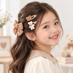 Set of 14 Kawaii Brown Hair Pins & Clips – view 2
