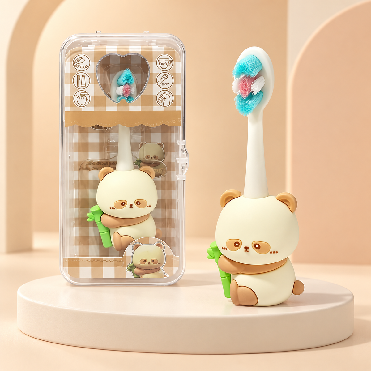 NeonateCare Extra Soft Kids Toothbrush – Cream Panda