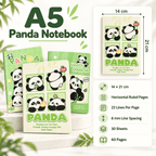 Cute Panda A5 Notebook Set of 4 for Kids – view 4