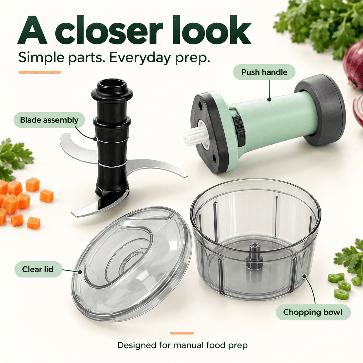 800ml Manual Handy Chopper – view 2