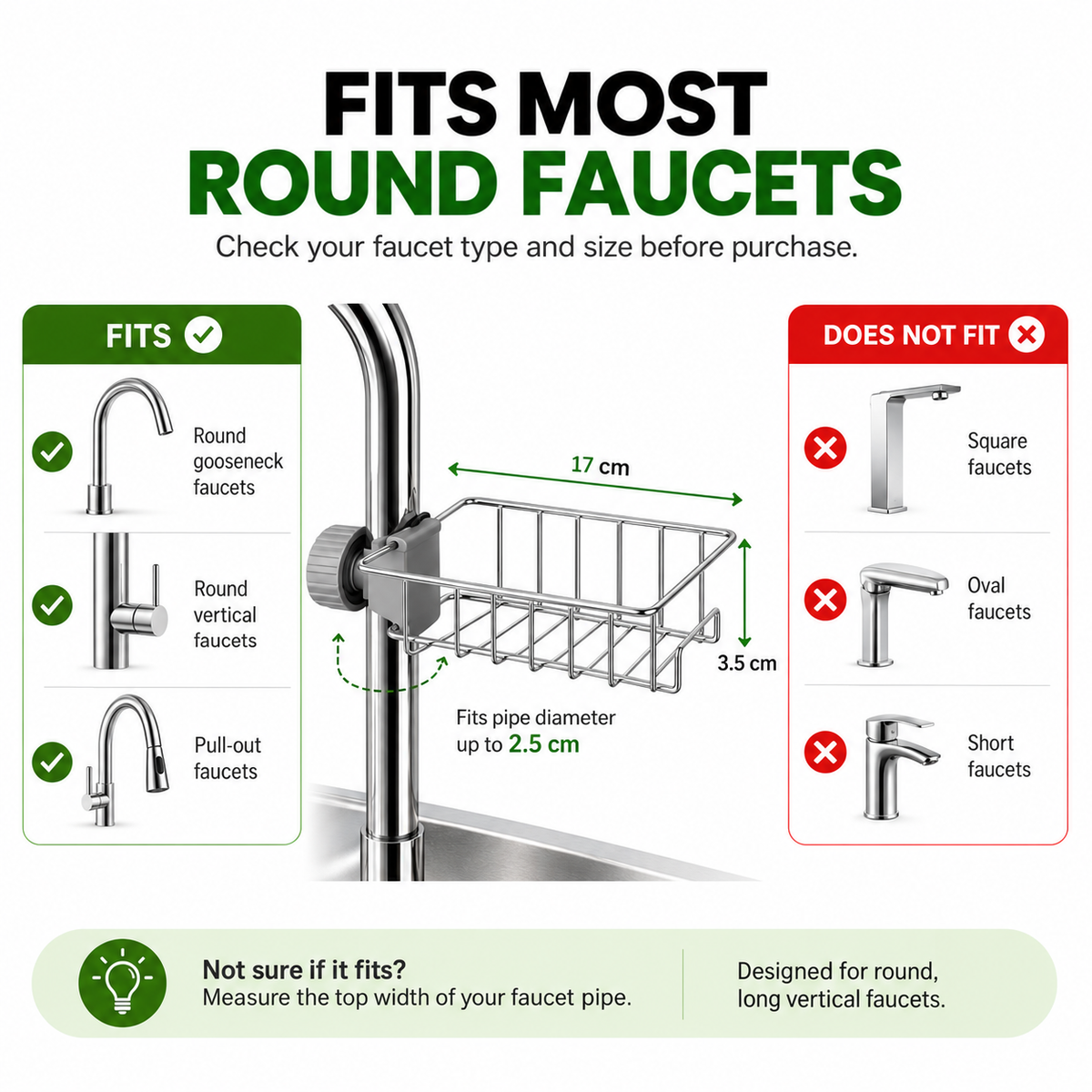 Premium Stainless Steel Sink Caddy – view 2