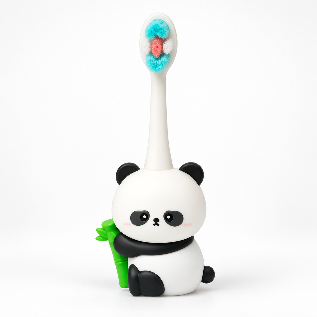 NeonateCare Extra Soft Kids Toothbrush – Black Panda view 3