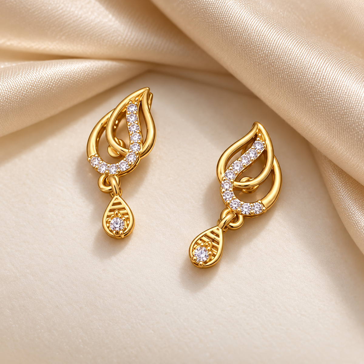 American Diamond Sparkle Earrings – Pack of 3