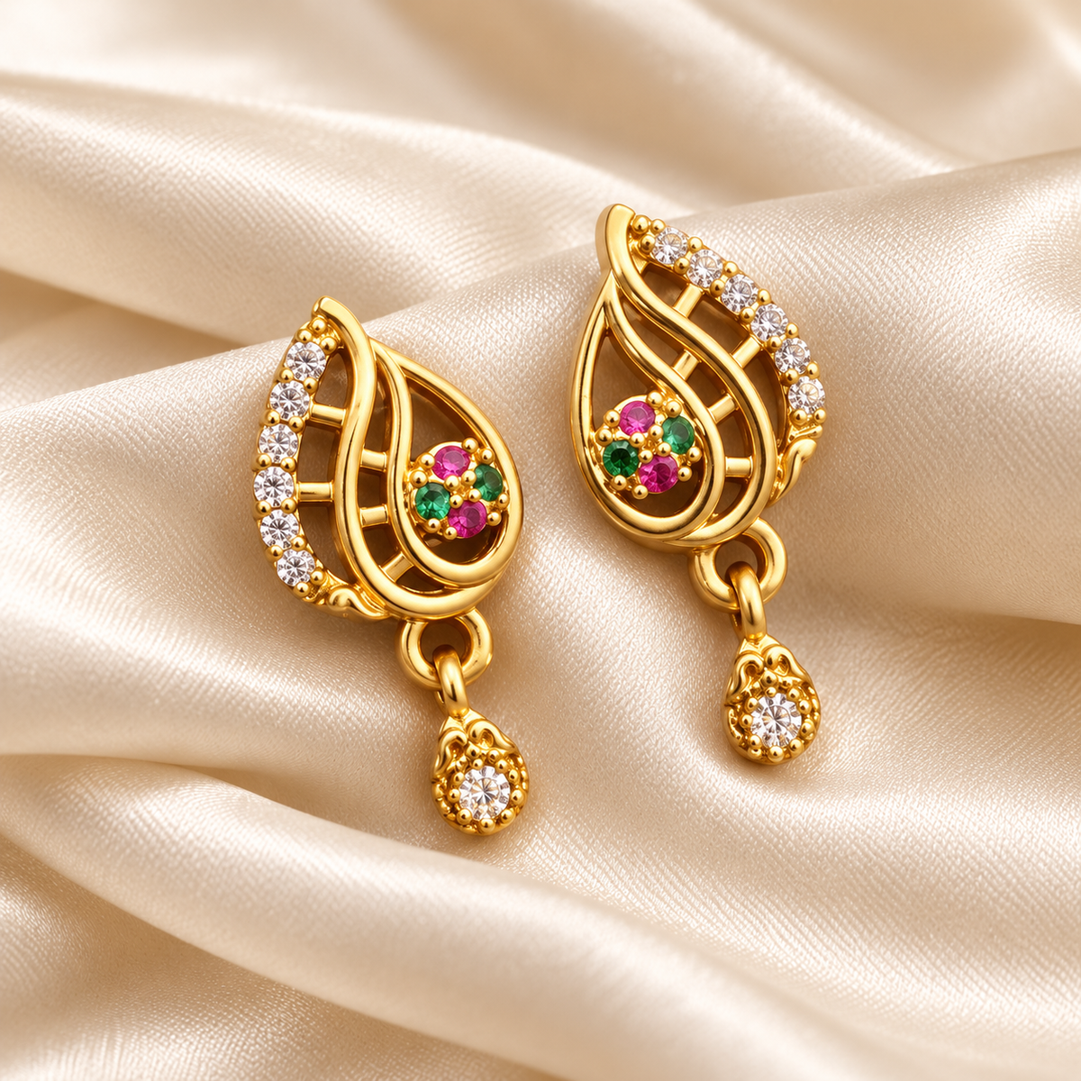 American Diamond Sparkle Earrings – Pack of 3