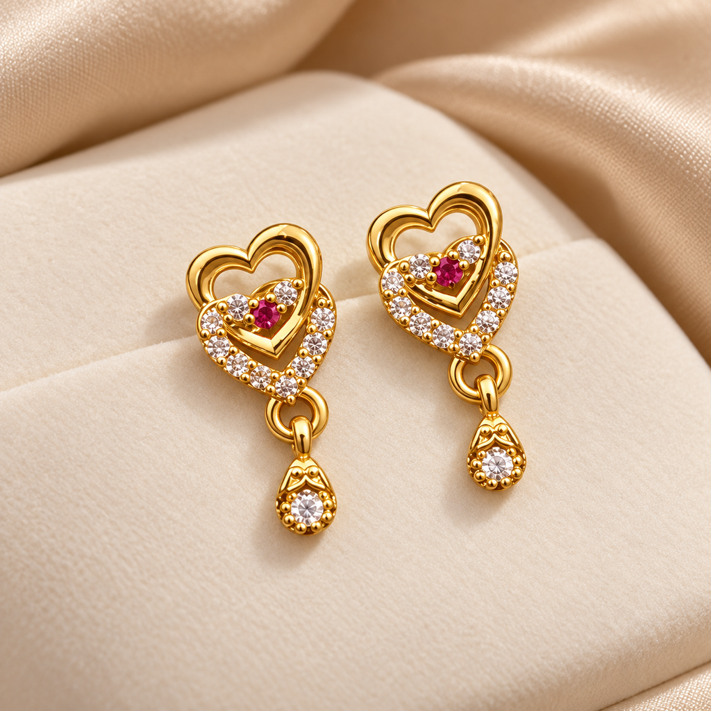 American Diamond Sparkle Earrings – Pack of 3