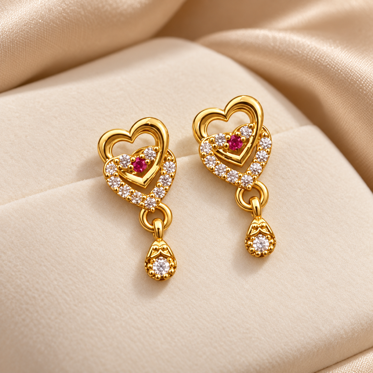 American Diamond Sparkle Earrings – Pack of 3