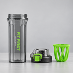 Protein Shaker Bottle 750 ml with Blender Ball – BPA Free, Leak Proof (Green / Yellow)