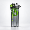 Protein Shaker Bottle 750 ml with Blender Ball – BPA Free, Leak Proof (Green / Yellow)