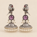 Bird Jhumkis with Pearls