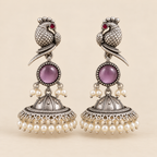 Bird Jhumkis with Pearls