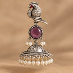 Bird Jhumkis with Pearls