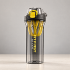 Protein Shaker Bottle 750 ml with Blender Ball – BPA Free, Leak Proof (Green / Yellow)