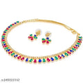 Multicolour CZ necklace set