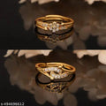 Diamond look ring set of 2