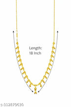 Colourful Gold-Plated Necklace – 18 inch