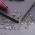 Floral AD Studded Gold Ring