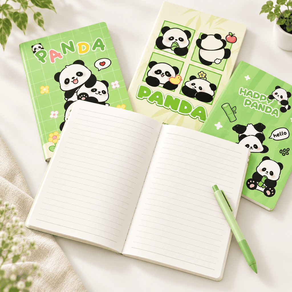 Cute Panda A5 Notebook Set of 4 for Kids – view 3