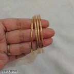 Classic Gold-Plated Bangle Set – 4 Pieces