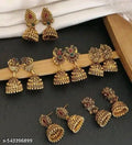 Temple jhumka combo of 6