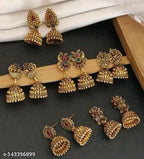 Temple jhumka combo of 6