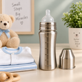 Stainless Steel Baby Feeding Bottle 250ml with Anti-Colic Nipple