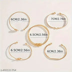 Twisted Gold Open Bangle Bracelet