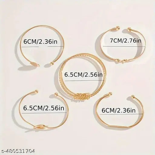 Twisted Gold Open Bangle Bracelet