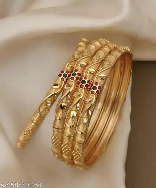 Gold plated patla bangles