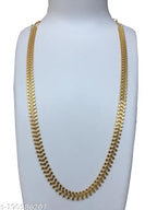 Gold-Plated Designer Long Necklace – 30 inch