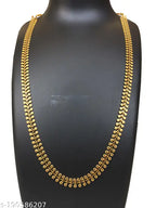 Gold-plated long necklace