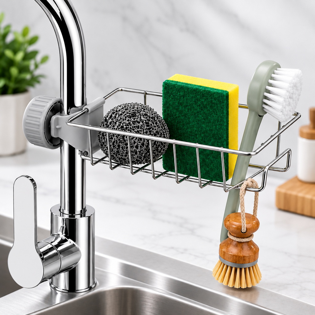 Premium Stainless Steel Sink Caddy