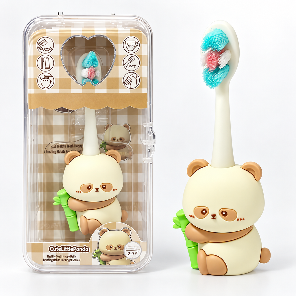 NeonateCare Extra Soft Kids Toothbrush – Cream Panda view 2