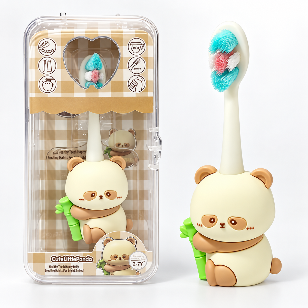 NeonateCare Extra Soft Kids Toothbrush – Cream Panda view 2