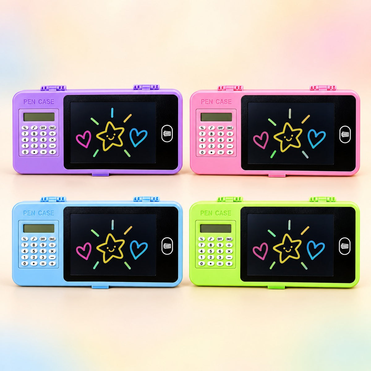 LCD Writing Tablet Pencil Box with Calculator for Kids – view 3