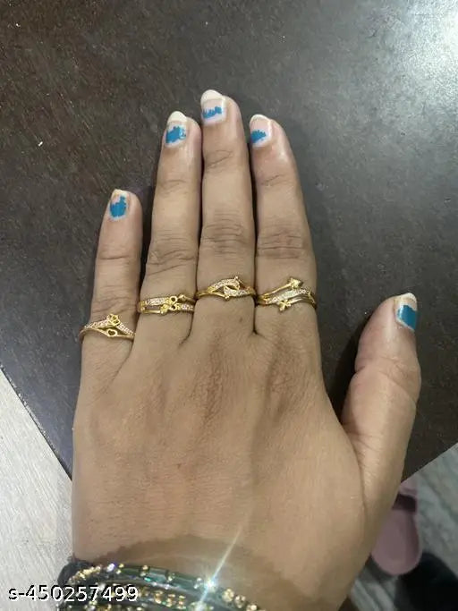 Adjustable Diamond Ring Combo – 4 Pieces