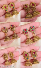 Temple Jhumka Combo – Set of 6