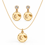 Dainty Crescent Moon Necklace | Silver Plated Korean Style Celestial Jewelry for Girls