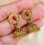 Oxidised Gold Jhumka Pair Set