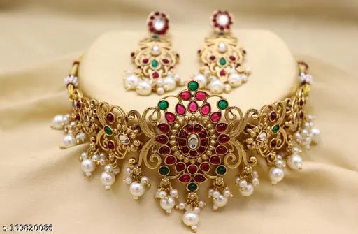 South Indian pearl choker set