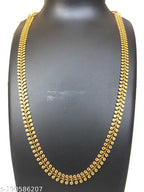 Gold-Plated Designer Long Necklace – 30 inch
