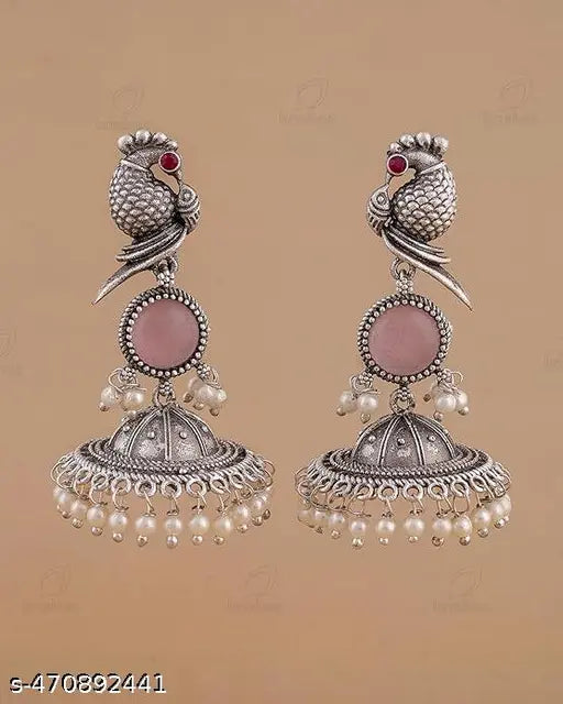 Bird Jhumkis with Pearls