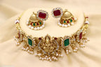 Lakshmi Temple Choker Set with Pearls