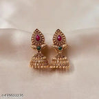 South Indian Gold Jhumka Pack – 6 Pairs